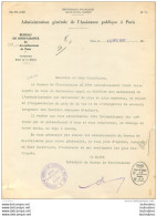ADMINISTRATION GENERALE DE L'ASSISTANCE PUBLIQUE A PARIS  1937 BUREAU DE BIENFAISANCE - 1900 – 1949
