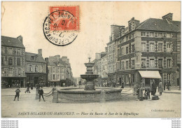 SAINT HILAIRE DU HARCOUET PLACE DU BASSIN ET RUE DE LA REPUBLIQUE - Saint Hilaire Du Harcouet