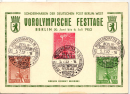 Berlin 88-90 Auf Ausstellungskarte Vorolympische Festtage #NR814 - Altri & Non Classificati