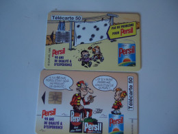 FRANCE USED PHONECARDS 2 COMICS PENSIL - Sin Clasificación