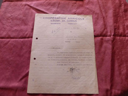 F-581 ,  Document, COOPERATIVE AGRICOLE D'Achant En Commun, QUARANTE, Hérault,  1945 - Agriculture