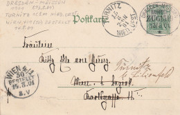 Allemagne Amb Dresden - Meissen Sur Carte Postale 1901 - Storia Postale