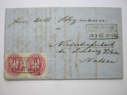 PREUSSEN ,  1867 , STOLBERG  Reg.Bez. AACHEN,klarer Stempel Auf Brief Mit Inhalt - Covers & Documents