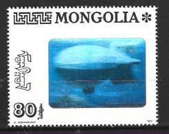 MONGOLIE. N°1979A De 1993. Hologramme/Dirigeable. - Hologrammen