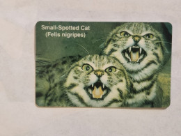 NAMBIA-(NA-TNA-0010(Ø)a)-Small-Spotted Cat-(NAEI-0)-(NAEI -0057-4676)(27)(N$50)(tirage-10.000)used Card - Namibia