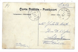 Postkaart Rumst 14/9/1914 Verstuurd Naar Selzate - Service Militaire. - Zona Non Occupata