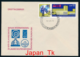 DDR Mi. Nr. 1573-1574 25 Jahre Deutscher Demokratischer Rundfunk - FDC - Siehe Scan - 1950-1970