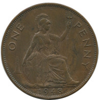 PENNY 1948 UK GROßBRITANNIEN GREAT BRITAIN Münze #AG896.1.D.A - D. 1 Penny