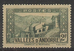 Andorra Fran. 1937 Paisajes 2 F Ed:84 (*) - Unused Stamps