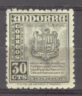 Andorra  1948. Escudo De Andorra 30 Cts (**) - Ungebraucht