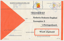 Treinbrief Best - S Hertogenbosch 1968 - Sin Clasificación