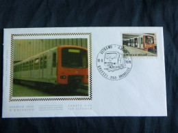 1976 1826 FDC Zijde/soie ( Brus/Brux) :   " Metro" - 1971-1980