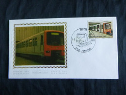 1976 1826 FDC Zijde/soie ( Charleroi ) :   " Metro" - 1971-1980