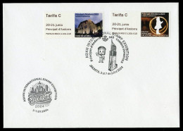 ANDORRA Correos (2024) ATM Casa De La Vall + Festes Populars - Jakarta 2024 Asian Stamp Exhibition - Lettres & Documents