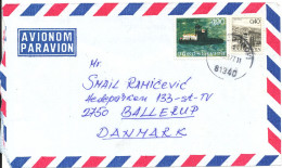 Yugoslavia Air Mail Cover Sent To Denmark 30-9-1977 (the Cover Is Bended In The Left Side) - Luchtpost