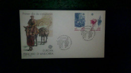 Andorre Enveloppe Premier Jour Série X 2 Timbres - Europa  CEPT - 1988 - Lettres & Documents