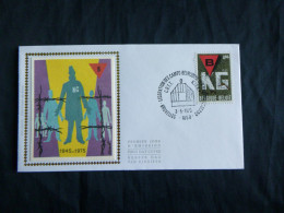 1975 1768 FDC Zijde/soie ( Bruxs/Brus )  : "bevrijng Der Kampen- Libération Des Camps" - 1971-1980