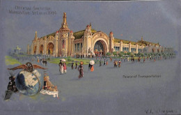 Official Souvenir World's Fair 1904 - Palace Of Transportation (colors Samuel Cupples Envelope Litho) - St Louis – Missouri