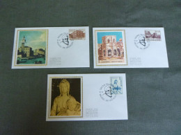 1975 1759 1760 1761 FDC Zijde/soie ( Brus/Bruxs)  : " Culturelle / Culturele " - 1971-1980