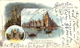 Official Souvenir World's Fair 1904 - Palace Of Electricity (Litho Hesse Envelope Co) - St Louis – Missouri