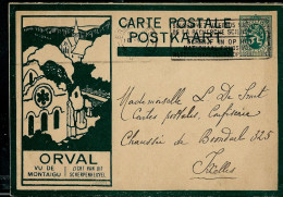 ORVAL:  Carte Illustrée N° 6. Vue : 6. Vu De Montaigu - Obl. BRUXELLES 18/07/1929 Pour Ixelles - Cartes Postales 1909-1934