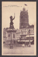 070314/ DUNKERQUE, Statue De Jean Bart Et Beffroi - Dunkerque