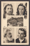 081723/ OBERAMMERGAU, Passionsspielhaus Mit Christus, Maria, Petrus Und Johannes, 1950 - Oberammergau