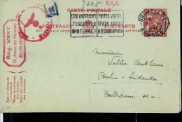 Carte Obl. N° 116.II.FNA. Obl. BXL 1941 + Censure 3* Reich - Cartes Postales 1934-1951