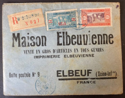 Lettre Recommandé De Diourbel Senegal CaD Bleu De 1926 Pour Elbeuf France - Lettres & Documents