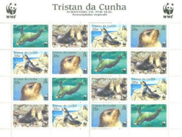 TRISTAN DA CUNHA 2004 - WWF - Phoque Subantarctique - Feuillet - Tristan Da Cunha