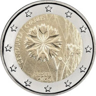 Pièce De 2 Euros Commémorative Estonie 2024 : Cornflower - Estonia