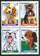 URUGUAY 1999 - Chiens De Race - Domestic Dogs  - Se Tenant - Uruguay