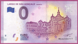 0-Euro MEAV 01 2020 # 777 ! LARGO DE SAO GONCALO - AMARANTE - Private Proofs / Unofficial