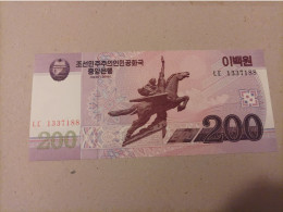 Billete Corea Del Norte 200 Won, Año 2008, UNC - Korea, Noord