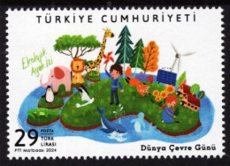 Turkey - 2024 - World Environment Day - Ecological Footprint - Mint Stamp - Unused Stamps