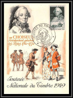 49339 N°828 Journée Du Timbre 1949 Choiseul Paris France Carte Maximum (card) Fdc - Lettres & Documents