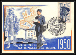 49353 N°863 Journée Du Timbre Facteur Rural 1950 Lyon France Carte Maximum (card) édition Blondel Fdc - 1950-1959