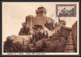 57002 N°187 Castelo Chateau Castle Interno Delle Torre 1940 San Marino San Marin Italia Carte Maximum édition Reffi - Storia Postale