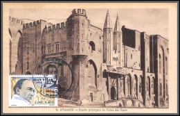 56442 N°3398 Jean Vilar Facade Principale Palais Des Papes Avignon Vaucluse 2001 FDC France Carte Carte Maximum Sur Cpa - 2000-2009