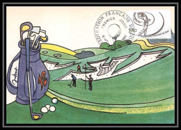 3754/ Carte Maximum (card) France N°2105 Fédération Française De Golf Fdc Edition Cef 1980 - 1980-1989