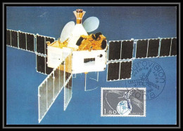 3665/ Carte Maximum (card) France N°2073 Eurovision Espace (space) Fdc Edition Empire 1980 Satellite Symphonie - 1980-1989