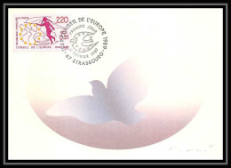 5411/ Carte Maximum (card) France Service N°100 Conseil De L'europe Fdc Edition Kozo 1989 - 1980-1989