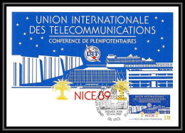 4465/ Carte Maximum (card) France N°2589 Conférence Plénipotentiaires De L'UIT ITU édition Cef Fdc 1989 TELECOM - 1980-1989