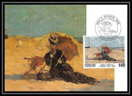 4259/ Carte Maximum France N°2474 TABLEAU (PAINTING Femme à L'ombrelle, D'Eugène Boudin édition Cef Fdc 1987  - 1980-1989