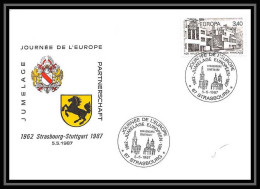 4254/ Carte Maximum (card) France N°2471 Europa 1987 édition Cercle Philatélique Strasbourg Fdc 1987  - 1980-1989