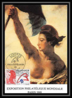 4238 Carte Maximum France N°2461 Bicentenaire De La Révolution Liberté Philexfrance 89 édition Farcigny Fdc 1987 - 1980-1989