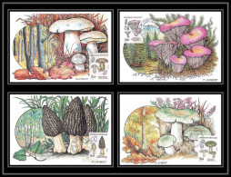 4273/ Carte Maximum (card) France N°2488/2491 1987 Champignons Mushrooms Funghi De France Edition Cef Fdc  - 1980-1989