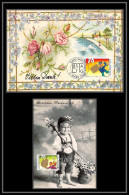 Liechtenstein - Carte Maximum (card) 2066 - N° 1198/1199 2001 Enfant Child Fleur Flowers Flower Fleurs - Cartoline Maximum