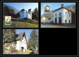 Liechtenstein - Carte Maximum (card) 2072 - N° 1209/1211 EDIFICES 2001 Alte Bautenmauren Schaanwald - Cartoline Maximum
