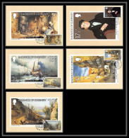 Bailiwick Guernesey - Carte Maximum (card) 2150 Tableau (Painting) 5 CARTES Christmas 1980 Tableau (Painting) - Guernesey